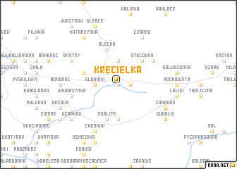 map of Kręcielka