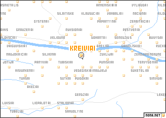 map of Kreiviai