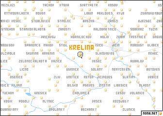 map of Křelina