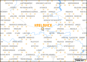 map of Křelovice