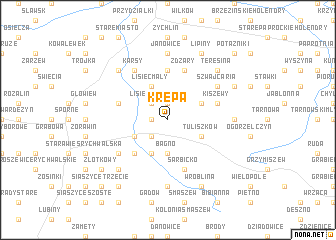 map of Krępa
