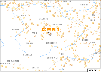 map of Kreševo