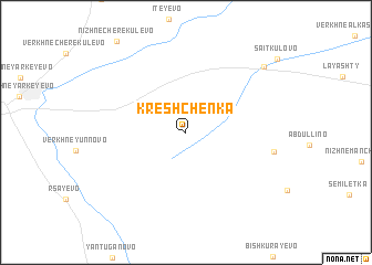 map of Kreshchënka