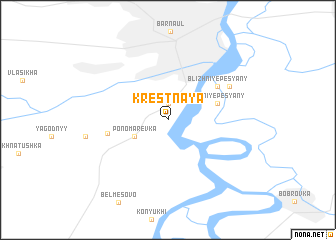 map of Krestnaya