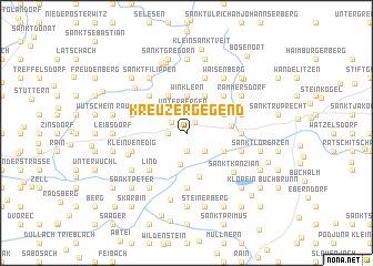 map of Kreuzergegend
