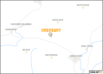 map of Krevsuny