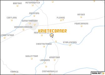 map of Kriete Corner