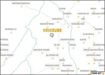 map of Krikoubé
