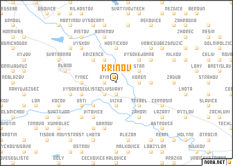 map of Křínov