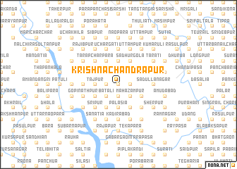 map of Krishnāchandrāpur
