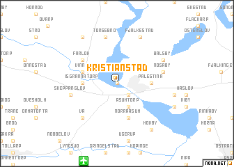 map of Kristianstad