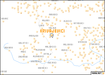 map of Krivajevići