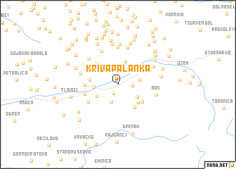 map of Kriva Palanka