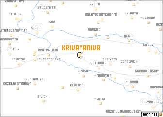 map of Krivaya Niva