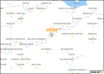 map of Krivá