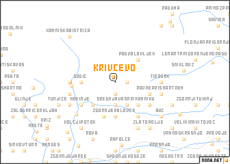 map of Krivčevo