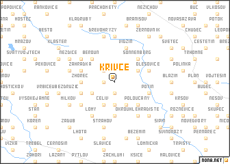 map of Křivce