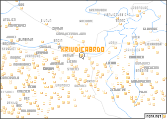map of Krivdića Brdo
