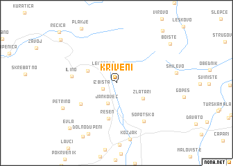 map of Kriveni