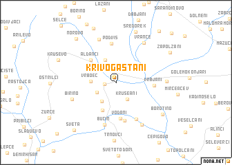 map of Krivogaštani