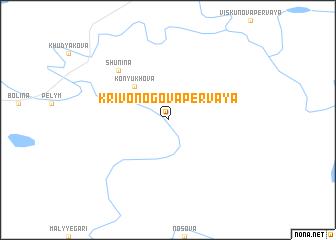 map of Krivonogova Pervaya