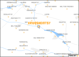 map of Krivosheintsy