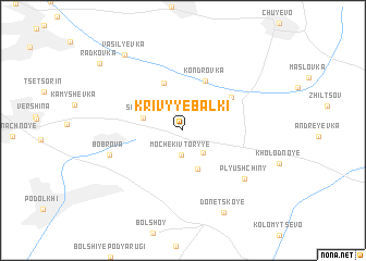 map of Krivyye Balki