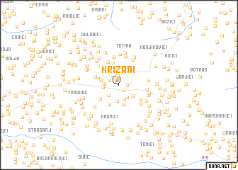 map of Križani