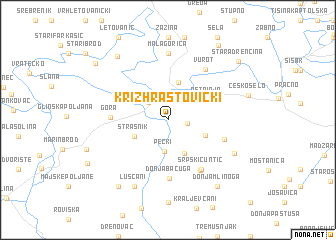 map of Križ Hrastovički