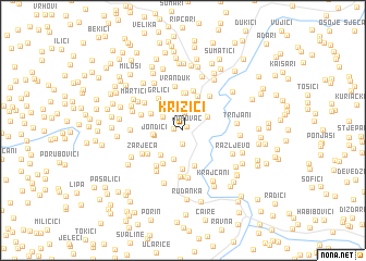 map of Križići