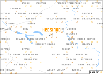 map of Krosinko