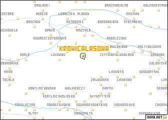 map of Krowica Lasowa