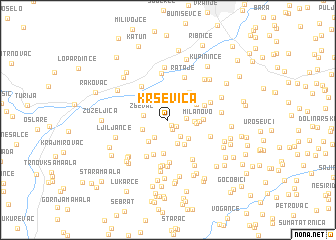 map of Krševica