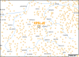 map of Kršlje