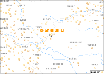map of Krsmanovići