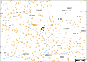 map of Krsno Polje
