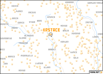 map of Krstače