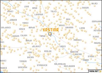 map of Krstina