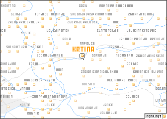 map of Krtina