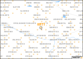 map of Krty