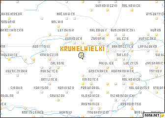 map of Kruhel Wielki