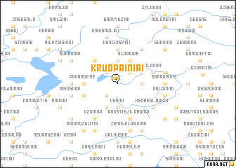 map of Kruopainiai