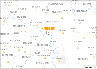 map of Krušar