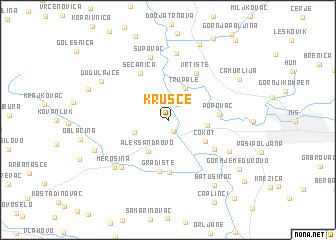 map of Krušce
