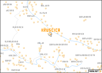map of Kruščica