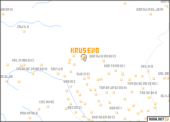 map of Kruševo