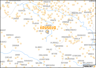 map of Kruševo