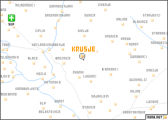 map of Krušje