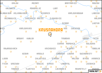 map of Krušná Hora