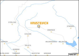 map of Krŭstevich